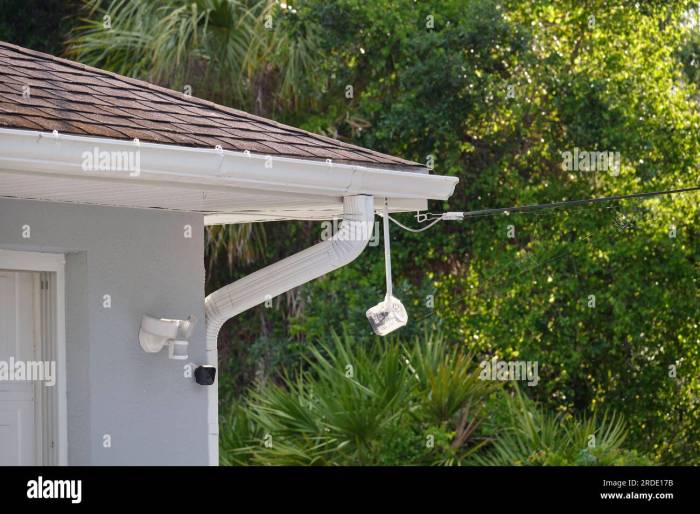 Motion sensor with light detector mounted on exterior wall of private ... Motion sensor with light detector mounted on exterior wall of private ...